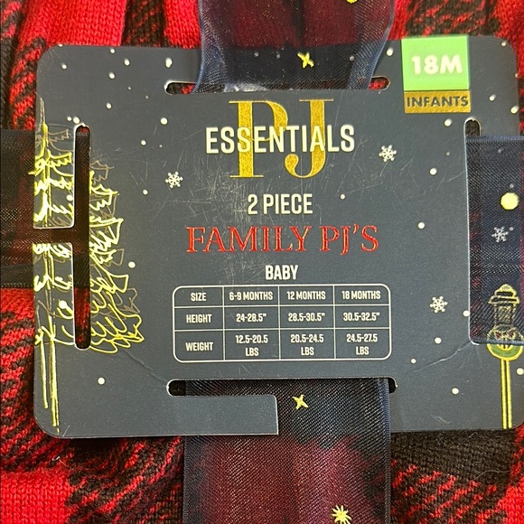 Essentials/Dearfoam Sz 18M Black and Red Pajama Sets (Two Sets) - Picture 6 of 6